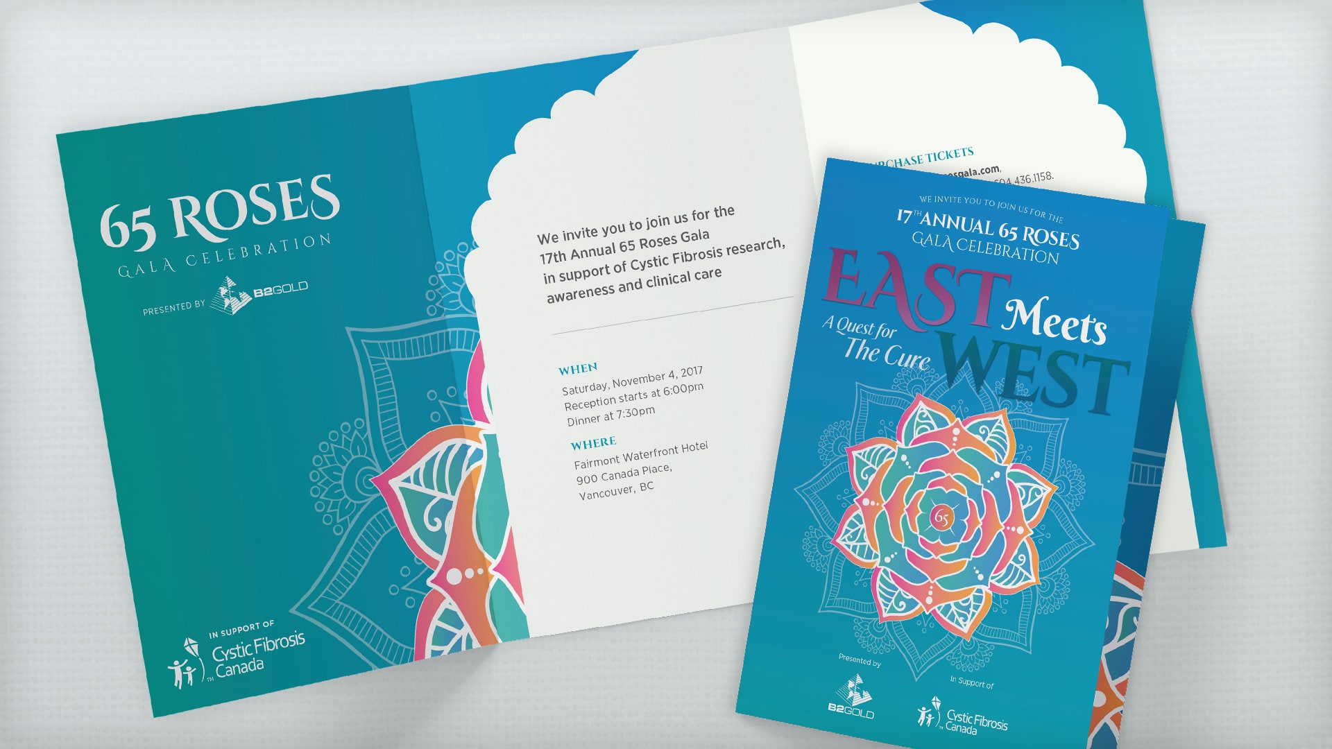 Cystic Fibrosis 2017 65 Roses Gala invitation
